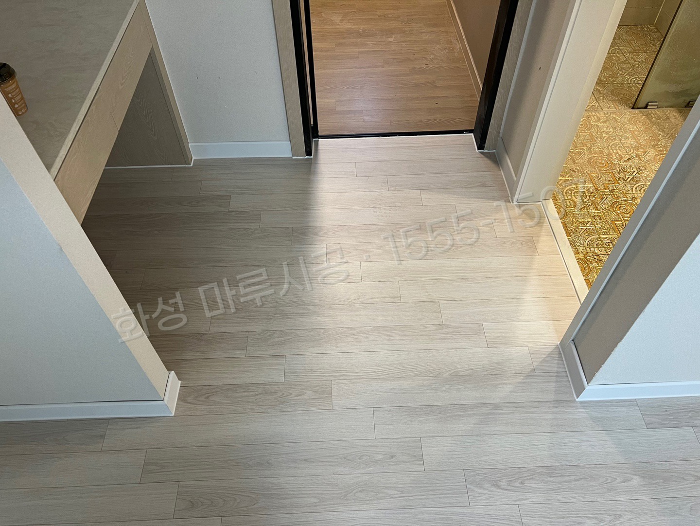 화성 효행구 기안동 강마루 동화 나투스진 퓨어실버 바닥공사 마루시공업체 시공 후
