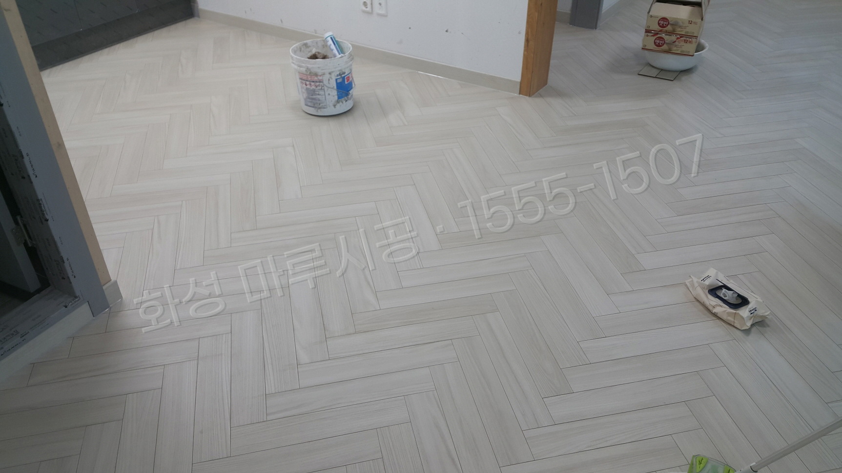 화성 만세구 우정읍 헤링본 한솔 SB 엣지 그레이엘름 바닥공사 마루시공업체 시공 후